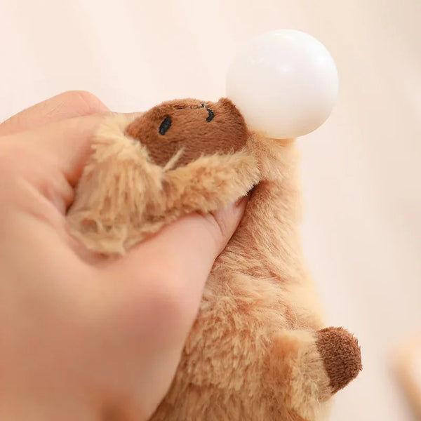 Capybara Plush Toy Simulation Capibara with Fruits – A Cozy Companion with a Quirky Twist