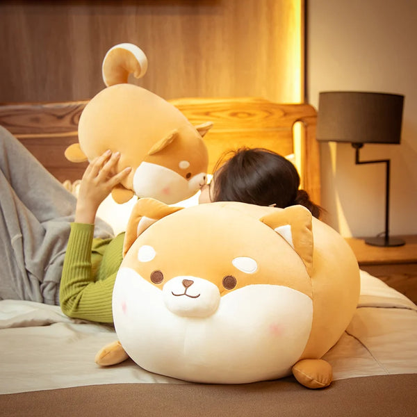 Kawaii Fat Round Shiba Inu Plush Toy – Soft Dog Pillow Gift