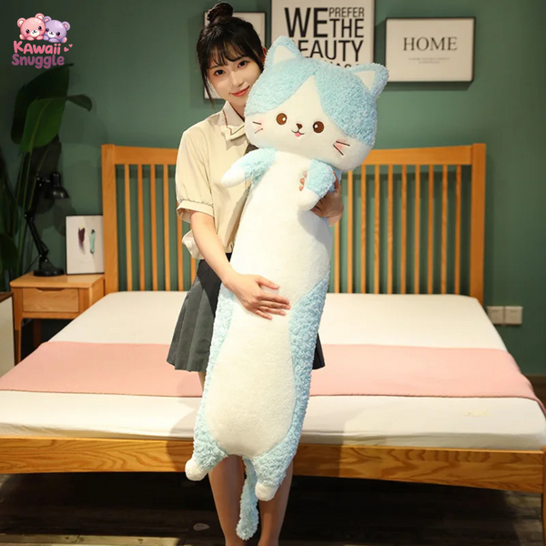 Happy Cat Body Pillow - Cozy Snuggly Companion