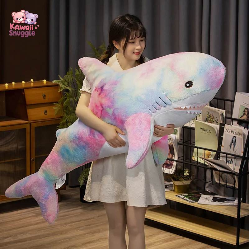 Cute Colorful Shark Plush – A Giant, Snuggly Sea Friend
