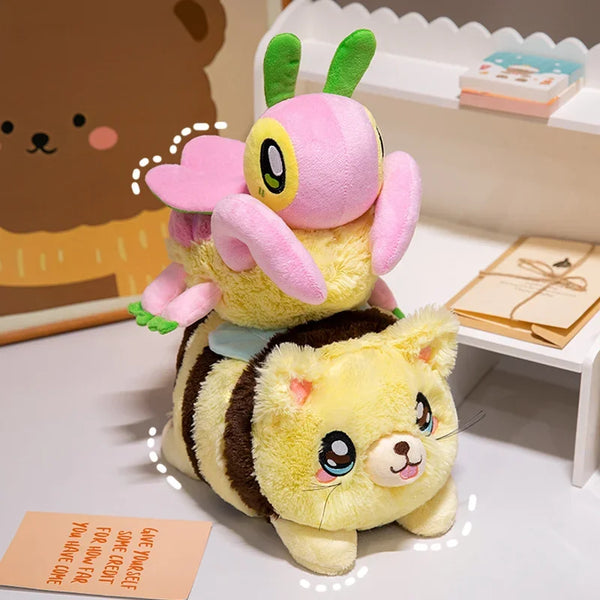 Cute Bee Beetle Mantis Plush Toy Cartoon Insect Plush Doll For Boys And Girls Creative Birthday Gift Room Decoration