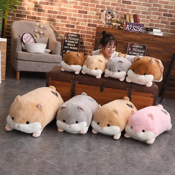 Big Size Doll Cartoon Hamster Plush Toy Soft Stuffed Animals Pillow