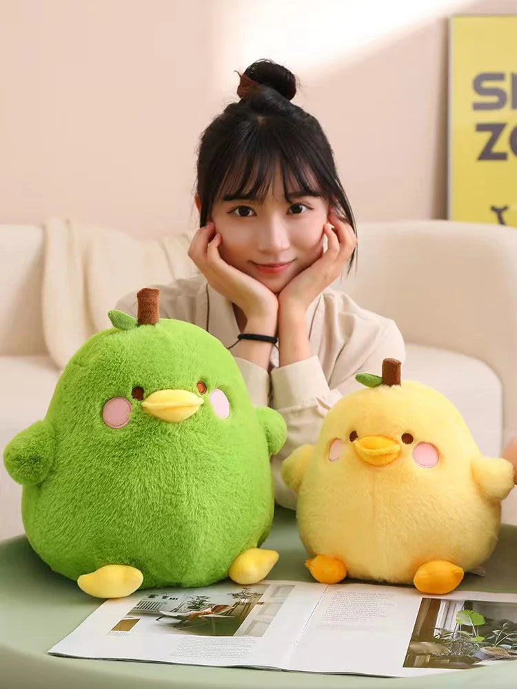 Cartoon Duck and Pear Plush Set A Whimsical Duo Full of Charm and Cuddles