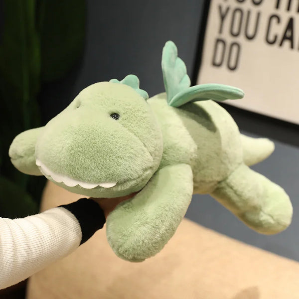 Lovely Dinosaur Plush Toys Fluffy Sleep Pillow Cute Animal Stuffed Dragon With Wings