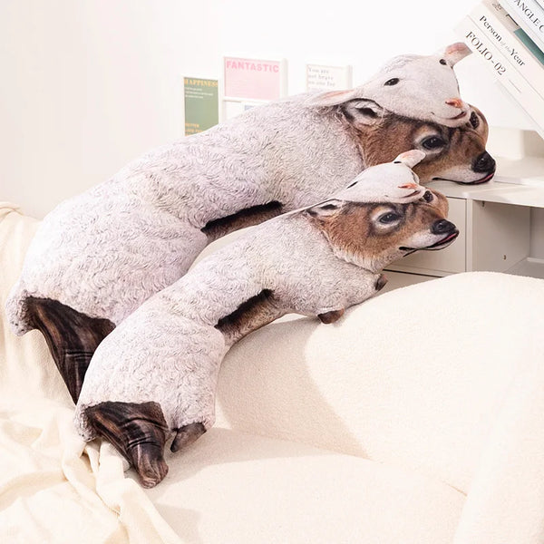 Cartoon Funny Wolf In Skin Plush Toy Doll Squirrel Wearing Yellow Robe Toys