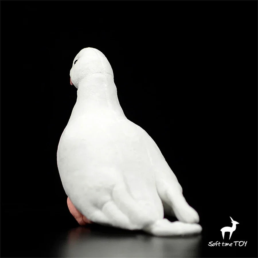 Lifelike White Pigeon Plush Toy A Feathery Friend with a Cozy Touch