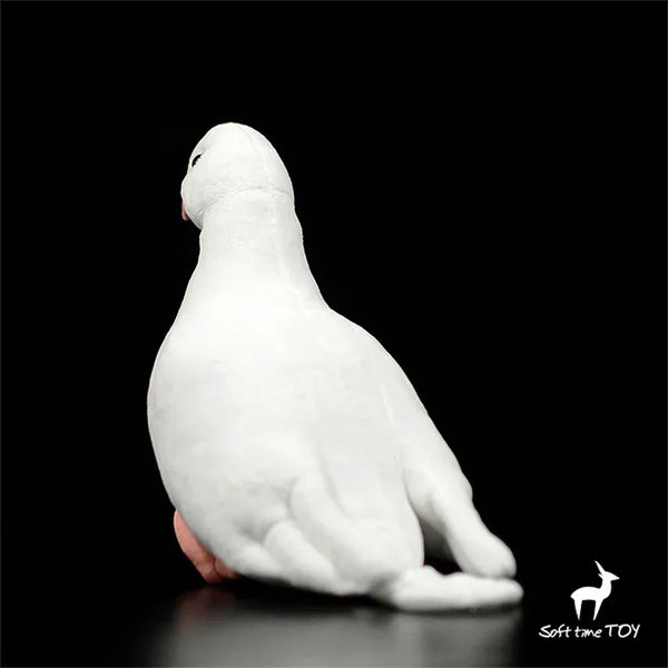 Lifelike White Pigeon Plush Toy A Feathery Friend with a Cozy Touch