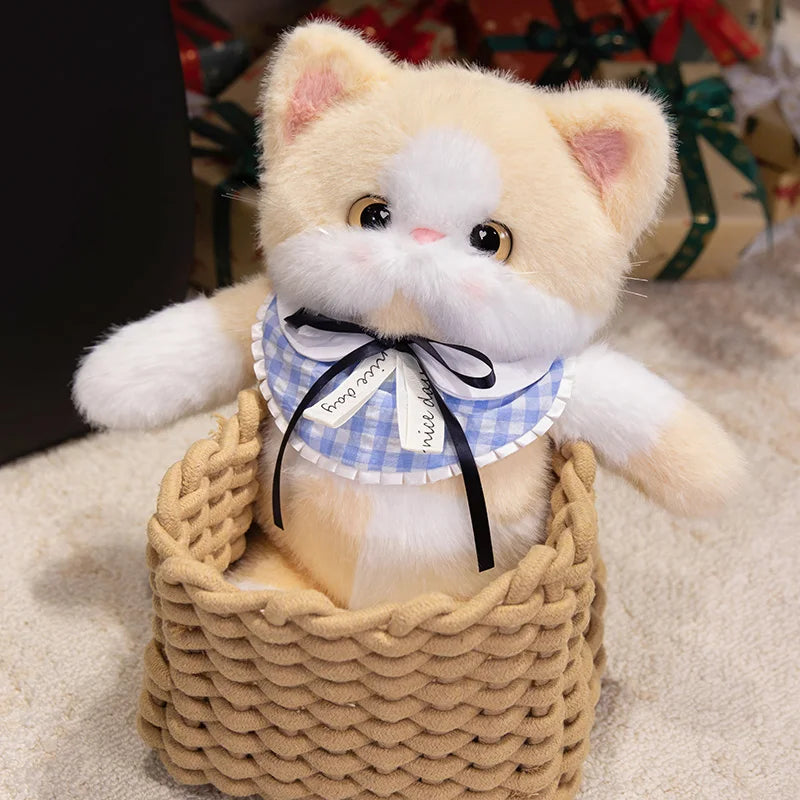 Cute 4-Colour Cat Plush Doll – A Dreamy Companion for Sweet Dreams