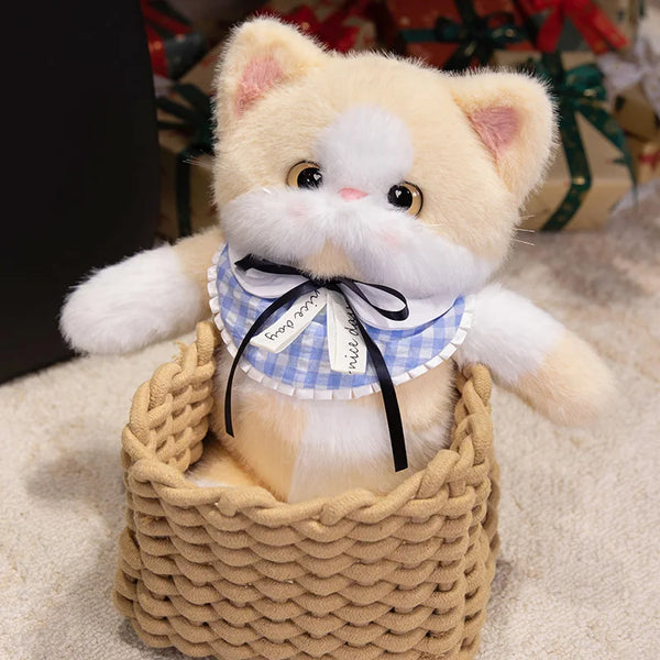 Cute 4-Colour Cat Plush Doll – A Dreamy Companion for Sweet Dreams