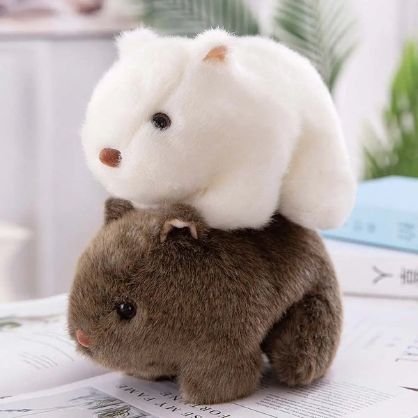 Adorable Hamster Plush Toy – Soft Fuzzy Stuffed Doll for Baby Sleep & Comfort