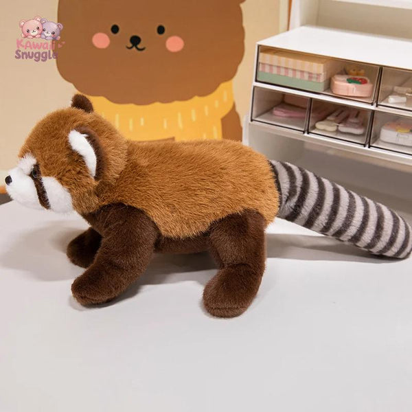 Realistic Stuffed Red Panda Animals Cute Raccoon Plush Toy