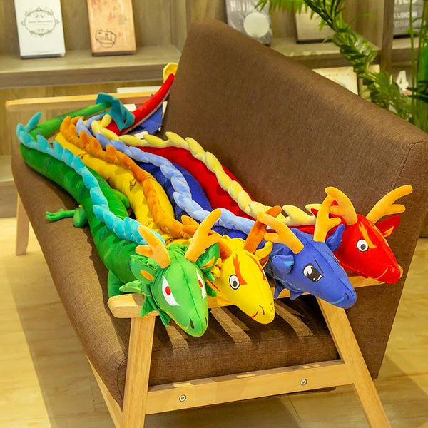 Cute Stuffed Chinese Dragon Plush Toys Doll Soft Pillow Cushion