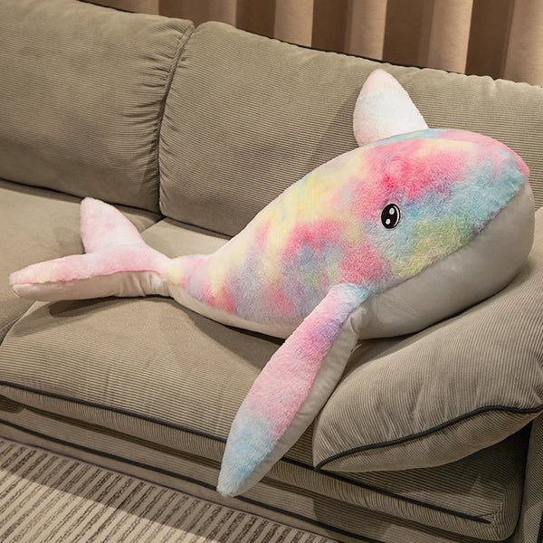 Kawaii Giant Whale Plush Toy Stuffed Colorful Sea Animal Soft Dolls Animal Toys
