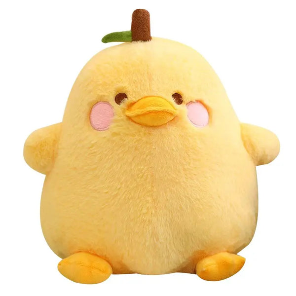 Cartoon Duck and Pear Plush Set A Whimsical Duo Full of Charm and Cuddles