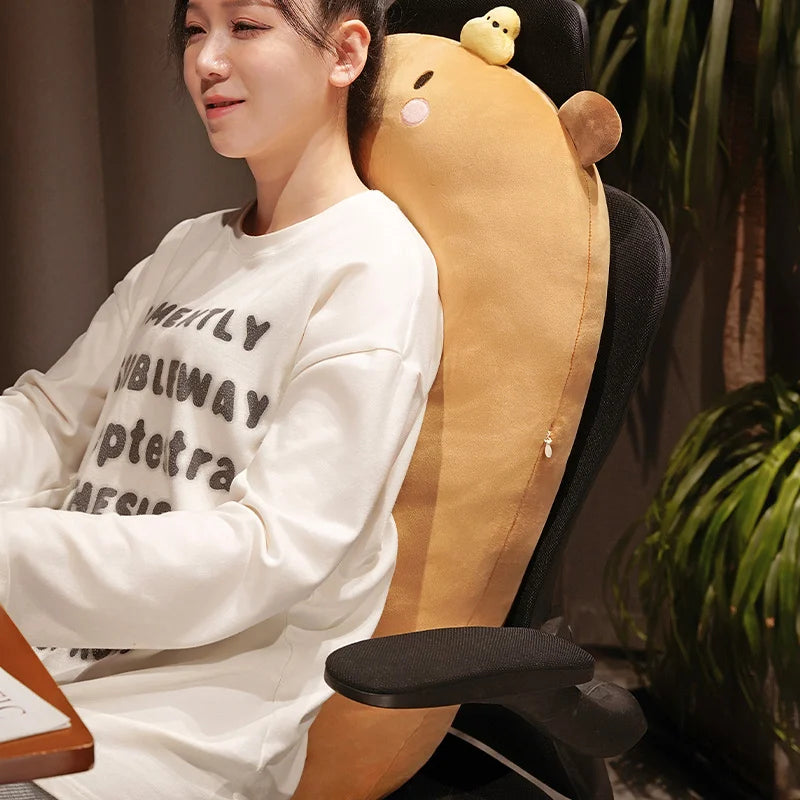 Giant Long Kawaii Capybara Plush Toys Sleeping Pillow Soft Cartoon Stuffed Animal
