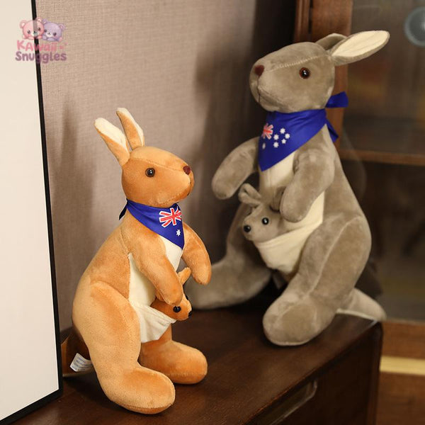 Big Size Mother & Baby Kangaroo Plush Toy – Soft & Cuddly