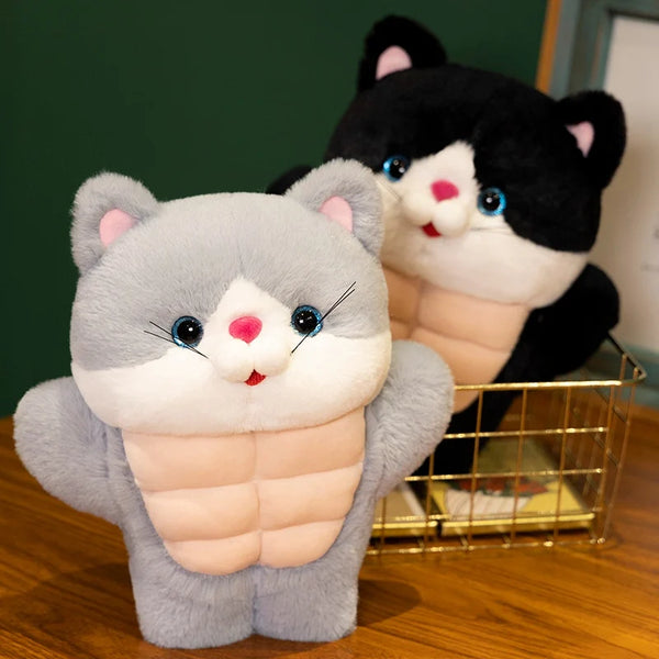 Muscle Cat Plush Toys Stuffed Cat Stuffed Animals Soft Plushie Dolls