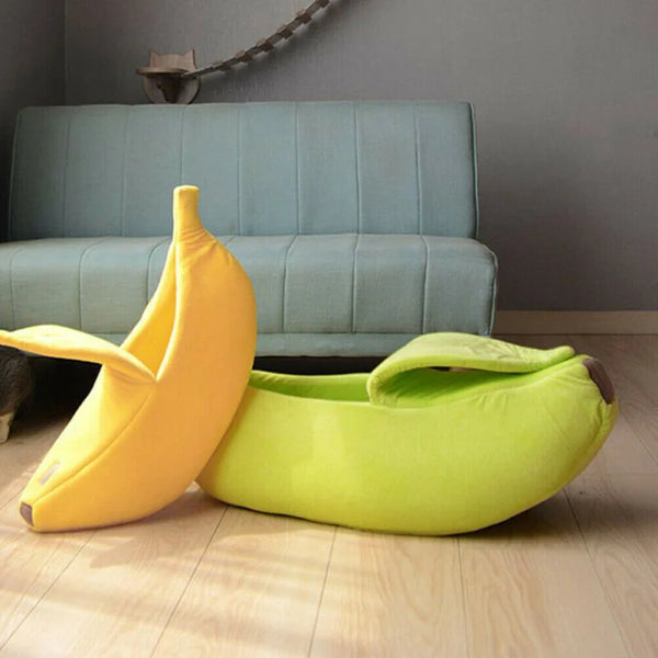 Banana Cat Bed House Funny Cute Cozy Cat Mat Beds Warm Durable Portable Pet