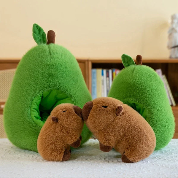 Avocado Capybara Capibara Creative Throw Pillow Plush DolL