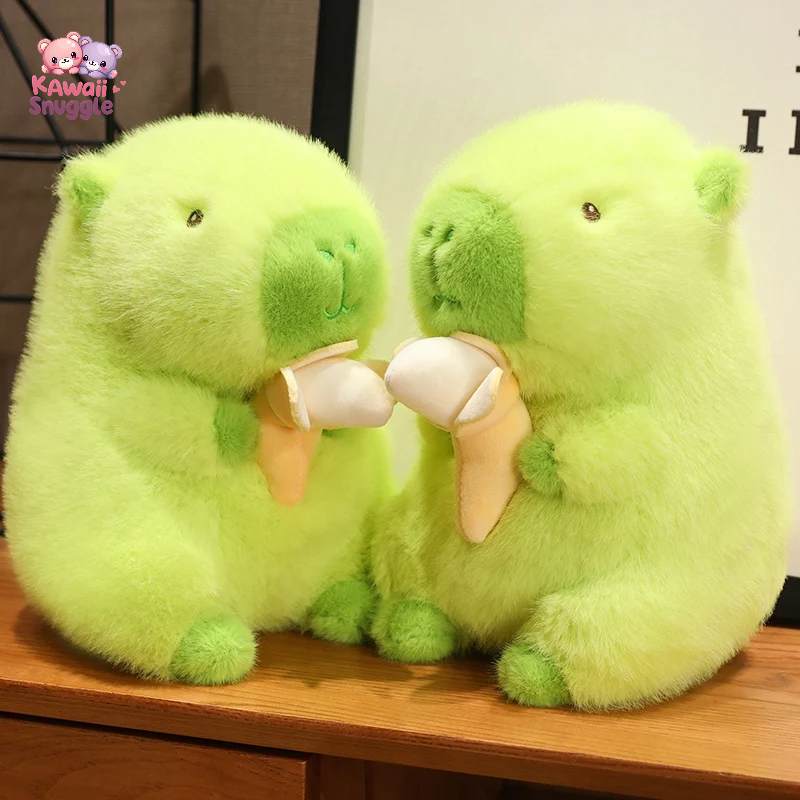 Green Capybara Plush Doll – Your Whimsical Cuddle Buddy! Kawaii Snuggle