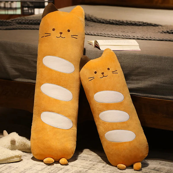 Long Animals Plush Toy Stuffed Squishy Animal Bolster Pillow Cat Cylindrical Plushie