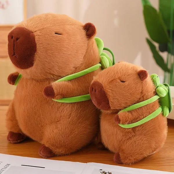 Cute Turtle Backpack Capybara Strawberry Hat Capybara Plush Toy Stuffed Animals