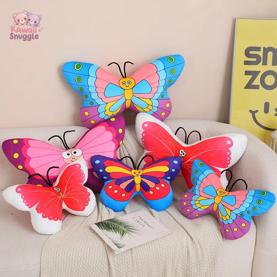 Simulation Soft Butterfly Plush Pillow – Comfort with a Touch of Nature Kawaii Snuggle