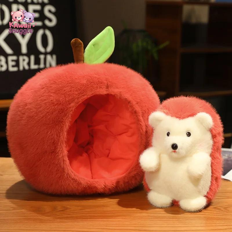 Hedgehog Toys with Apple Shaped – A Whimsical Woodland Friend! Kawaii Snuggle