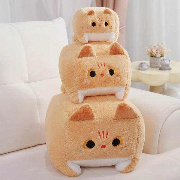 Square Cat Throw Pillow Cute And Funny Soft And Comfortable Sleep With The Pillow