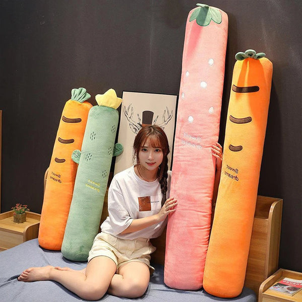 Cylindrical Pillowcase Cute Fruits Soft Long Pillowcase Neck Pillow Cover Sofa Backrest Home
