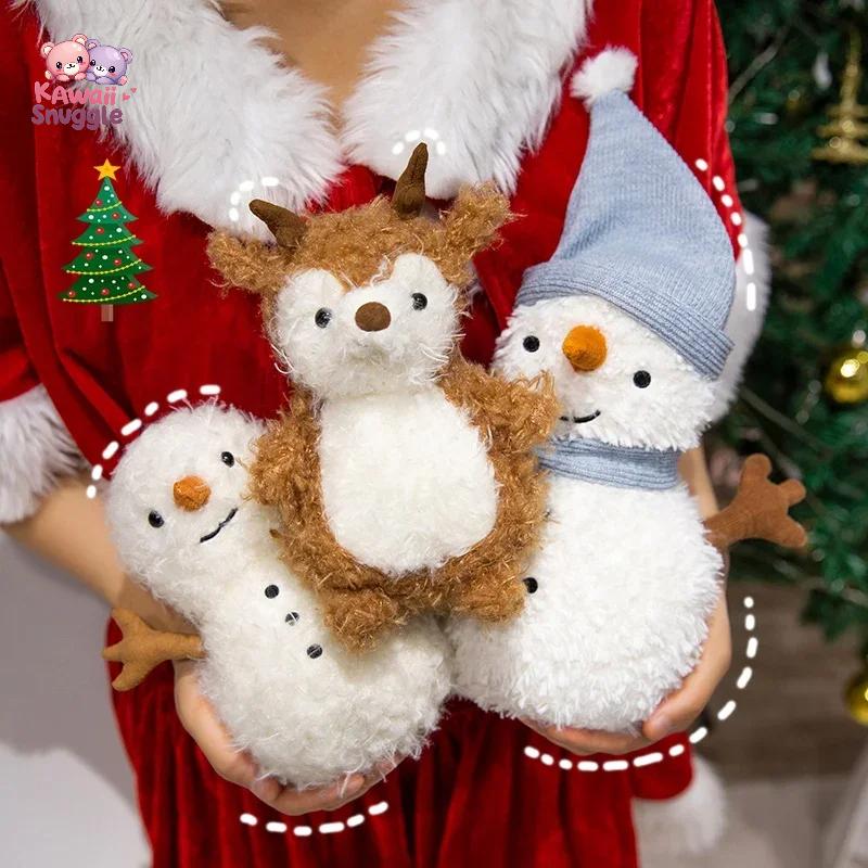 New Cartoon Christmas Series Plush Doll: Holiday Cheer for Your Home Kawaii Snuggle