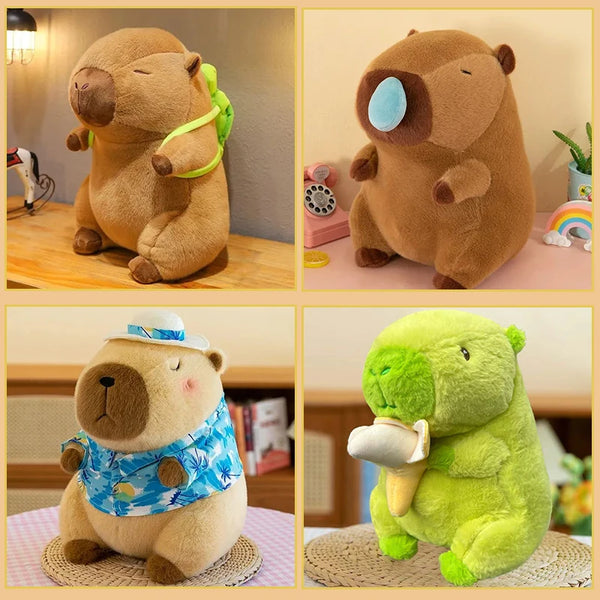 Cute Capybara Plush Toy with Stretchable Snot Simulation Animal Plush Plush Toy