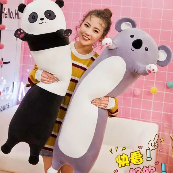 New Children's Long Pillow Panda Doll Plush Toy Big Koala Animal Doll Living Room Ornaments