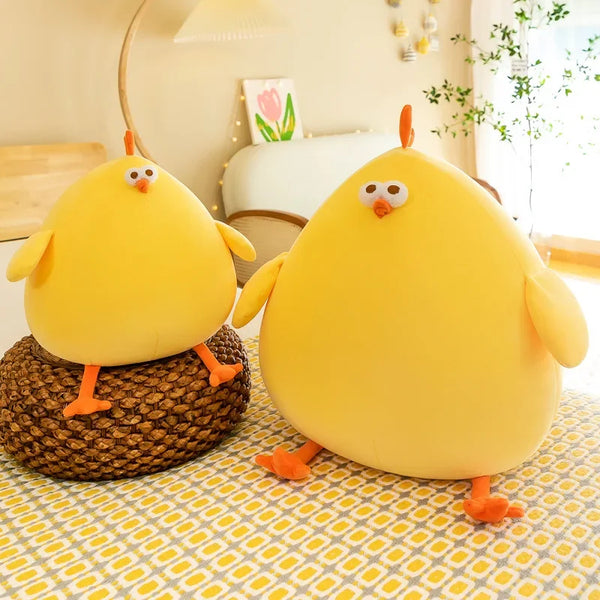 Funny Fat Chicken Plush Toys Pillow Soft Simulation Cute Plushie Dolls Neck Pillow Stuffed Animal
