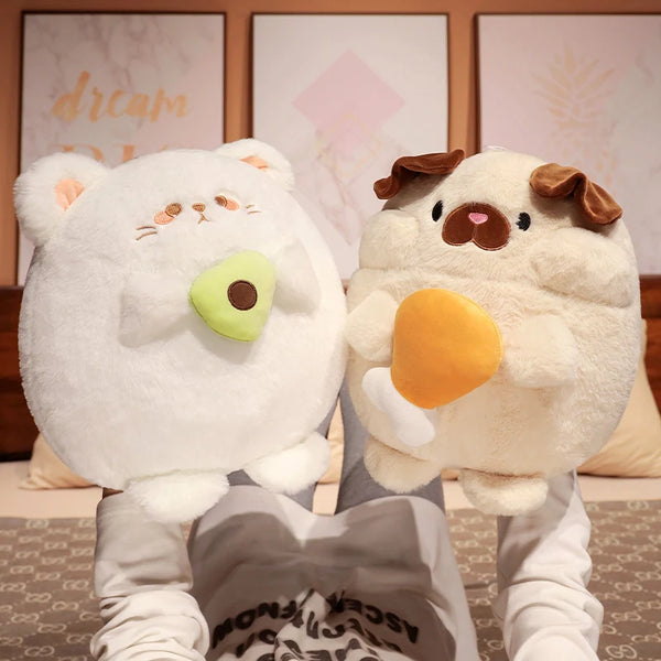 Cartoon Cat Dog Plush Toy – The Cutest Huggable Duo for Kids and Animal Lovers