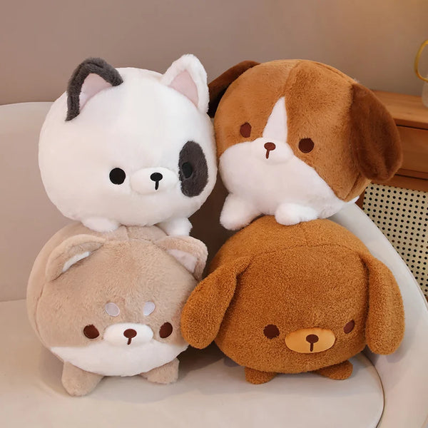 Kawaii Chubby Dog Plush Toy – Soft Cartoon Puppy Stuffed Pillow for Kids and Baby Gifts