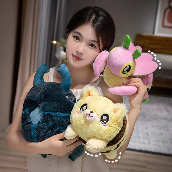 Cute Bee Beetle Mantis Plush Toy Cartoon Insect Plush Doll For Boys And Girls Creative Birthday Gift Room Decoration