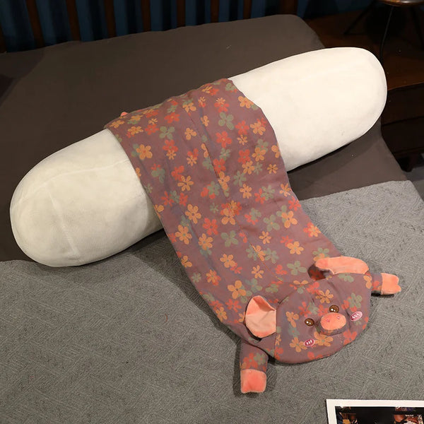 Long Body Pig Cushion Pillow Plush Toys Stuffed Doll Kids Cartoon Animal