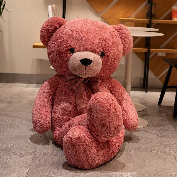 1pc High Quality Giant American Teddy Bear with Bow Plush Doll Soft Stuffed Animal Bear Plush Toys Girls Valentine Lover Birthday Gift