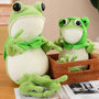 Kawaii Cloak Frog Plush Toy Soft Stuffed Animal Big Eyes Frog Doll Lovely Baby Hug
