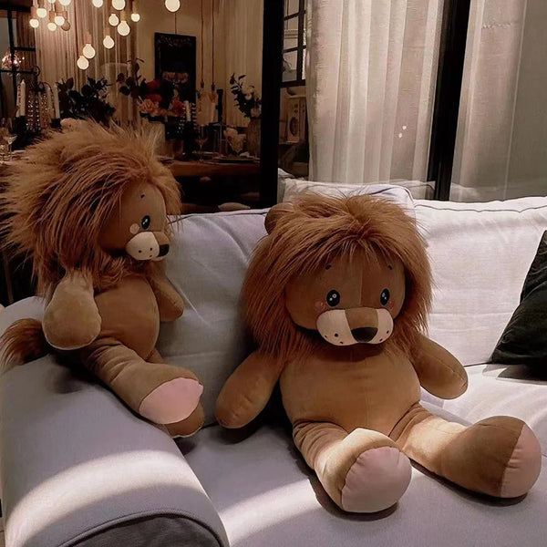 Cartoon Lion Plush Toy – Soft, cuddly wild animal doll perfect for gifts and play.