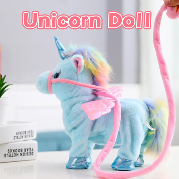 Plush Unicorn Toys for Girls Kids Walking Talking Plush Electric with Music Toy