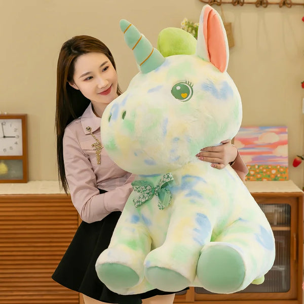 Rainbow Unicorn Plush Toy Colorful Horse Pillow Kids
