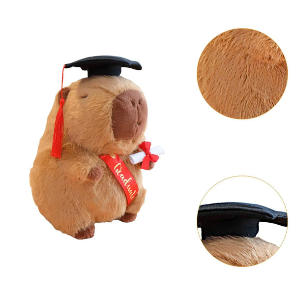 Capibara de peluche de juguete, capibara de peluche, regalo de graduación, vestido elegante, juguete de peluche para fiesta