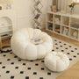 Modern Lazy Sofa Chair with Stool for Living Room or Bedroom