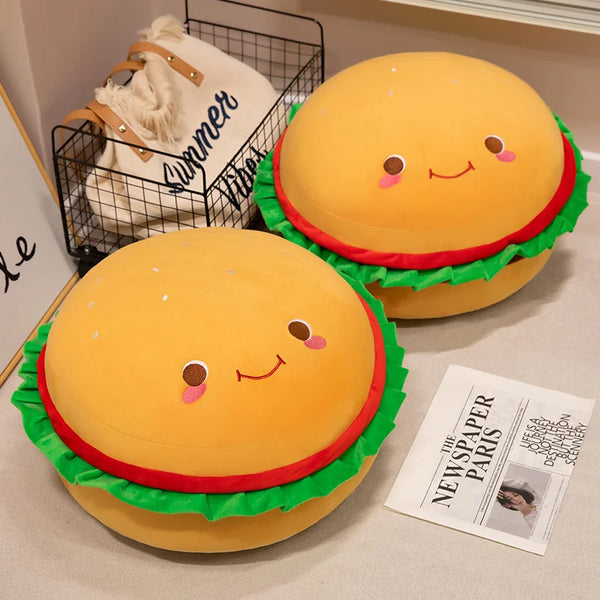 Creative Hamburger Plush Toy Soft Stuffed Kawaii Padded Cushion