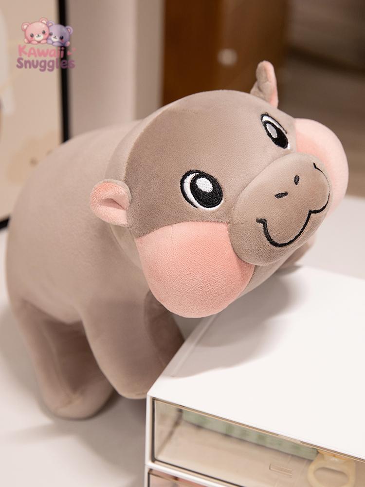 Cute Chubby Hippo Plush Toy – Soft & Kawaii
