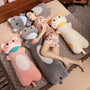 Cat Long Pillow Stuffed Soft Cartoon Animal Bolster Plushie Sleeping Leg Support
