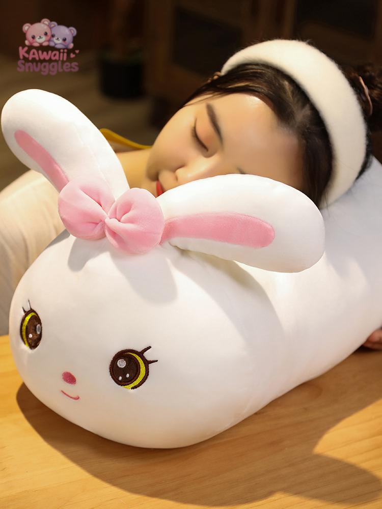 Kawaii Cartoon Rabbit Plush Pillow – The Softest Sleep Companion