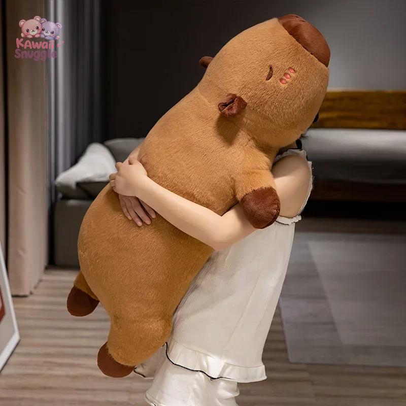 Cute Capybara Plush Toy – The Ultimate Snuggly Sleep Pillow! Lying Capybara Kawaii Snuggle